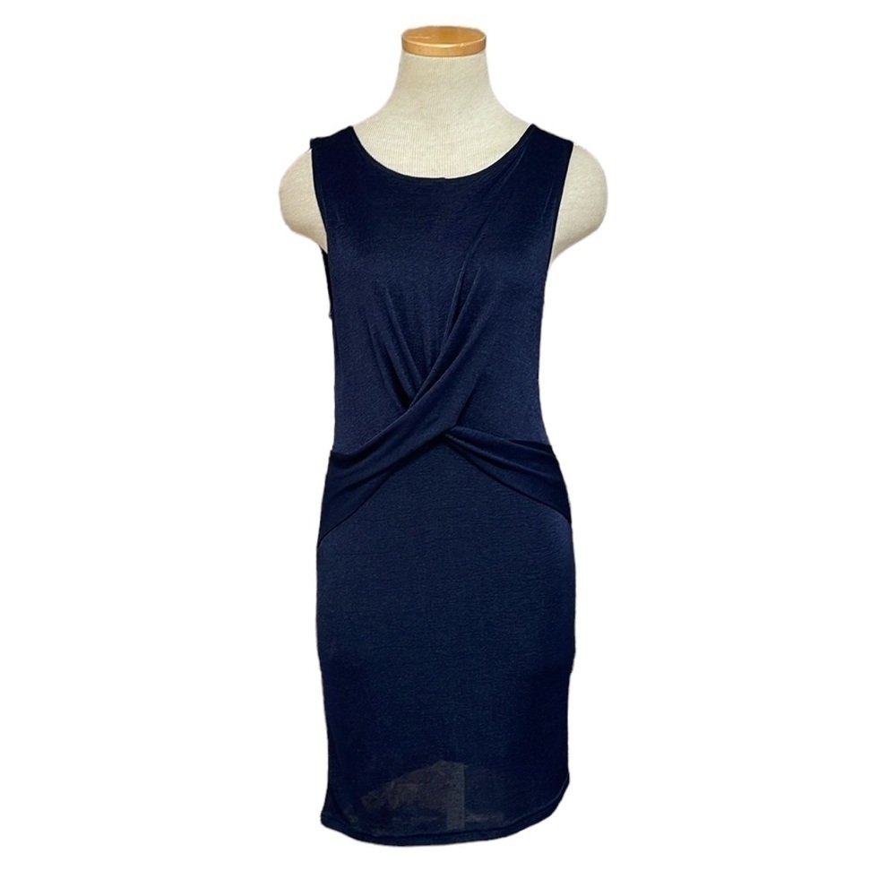 MINKPINK Dress Women's Small Blue Twist Sleeveless Bodycon Midi